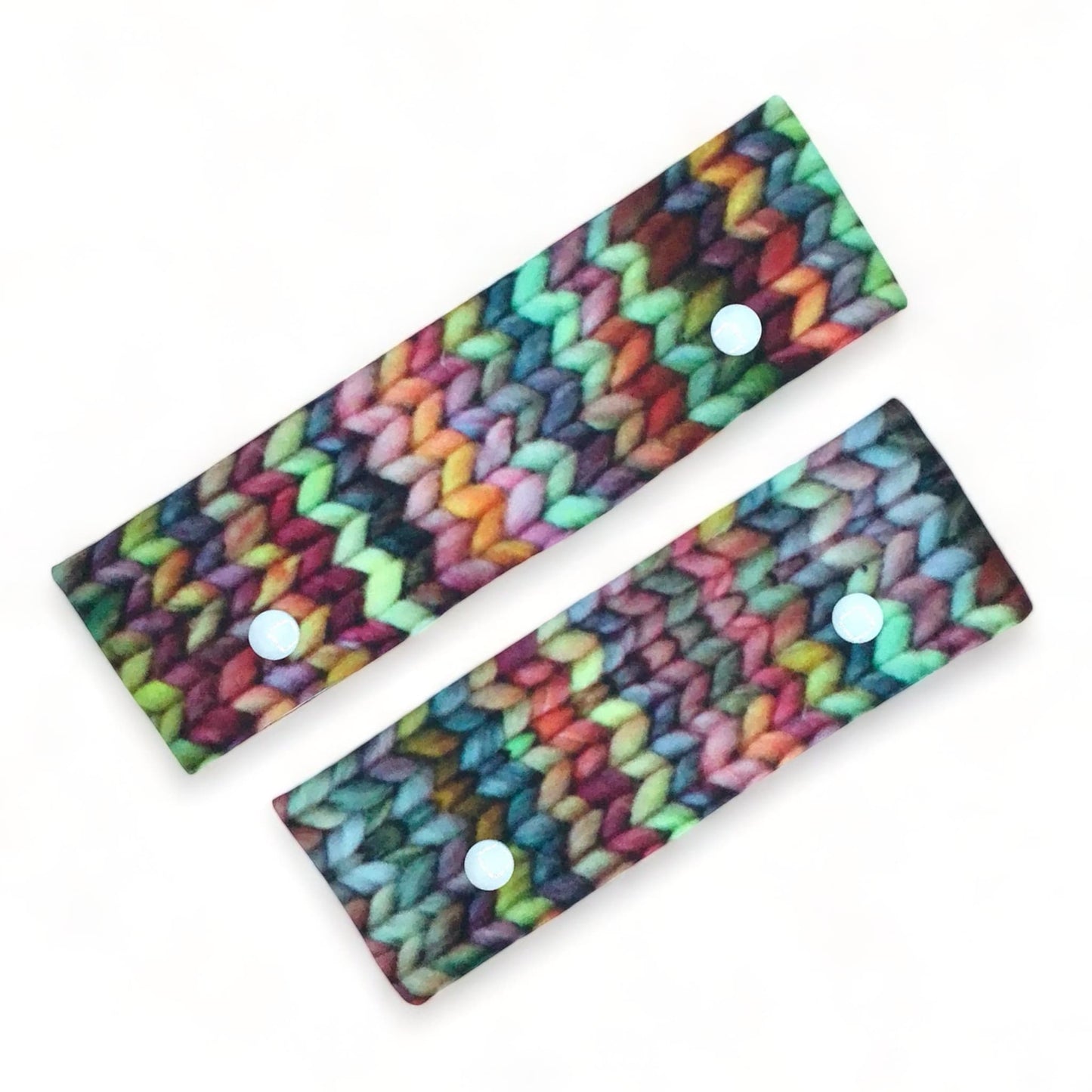 DPN (double pointed needle) holder for sock knitting with stockinette stitch design
