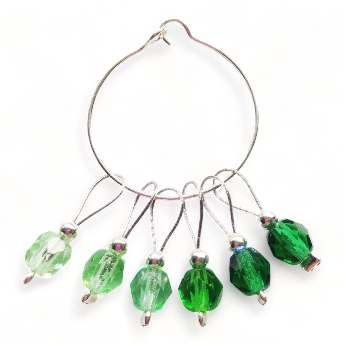 Green Ombre Stitch Markers