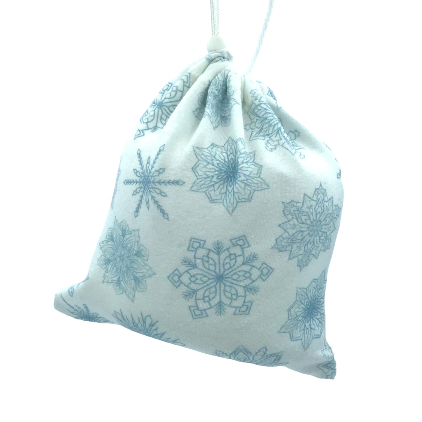 Sky Blue Snowflakes on White