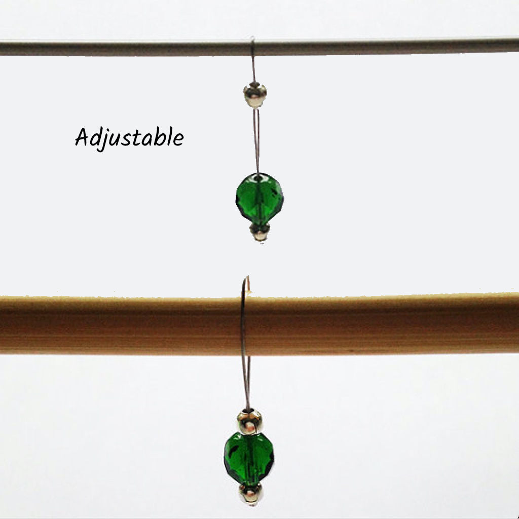 Black, White & Silver Stitch Markers