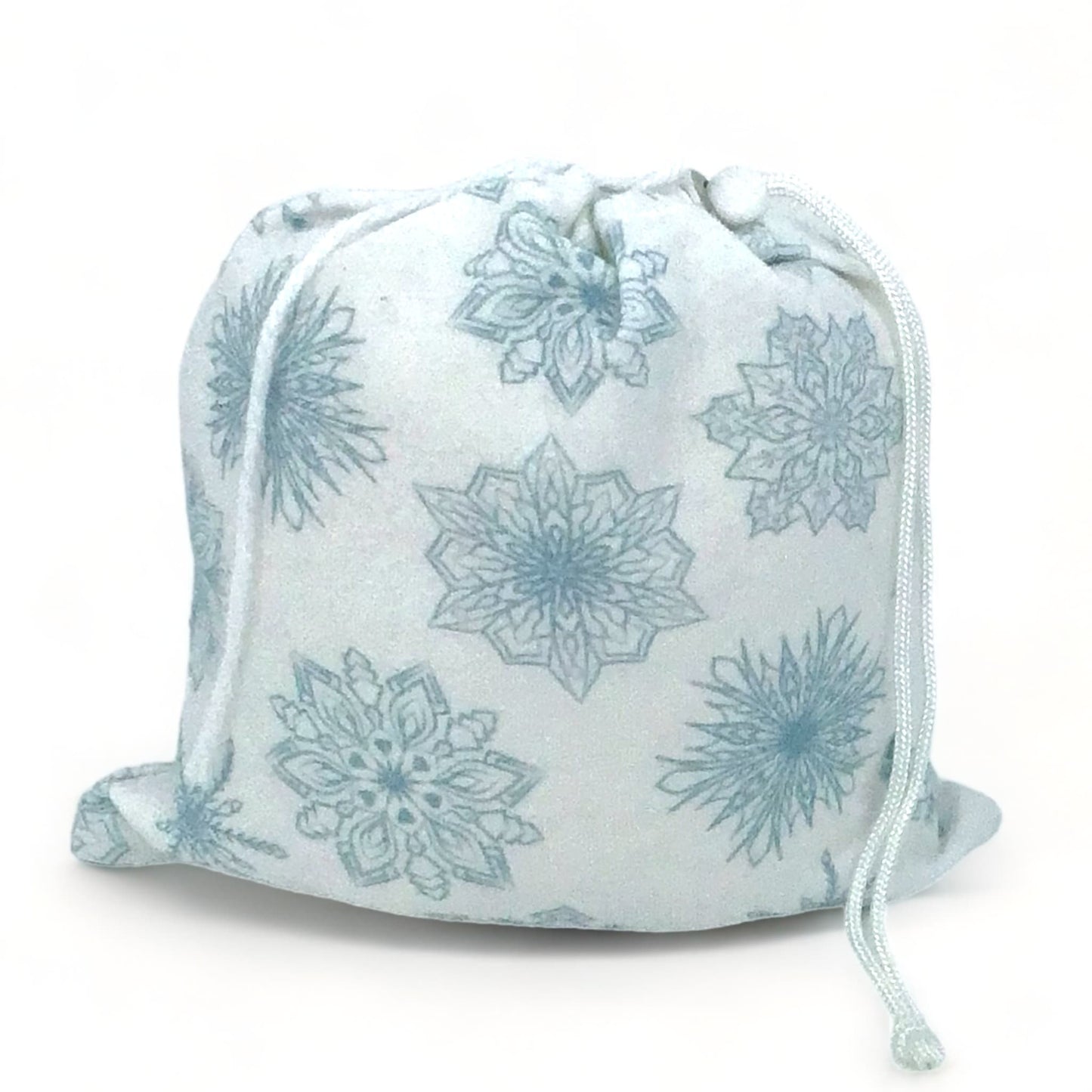 Sky Blue Snowflakes on White