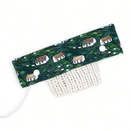 DPN (double pointed needle) holder for sock knitting with sheep farm design