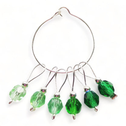 Green Ombre Stitch Markers
