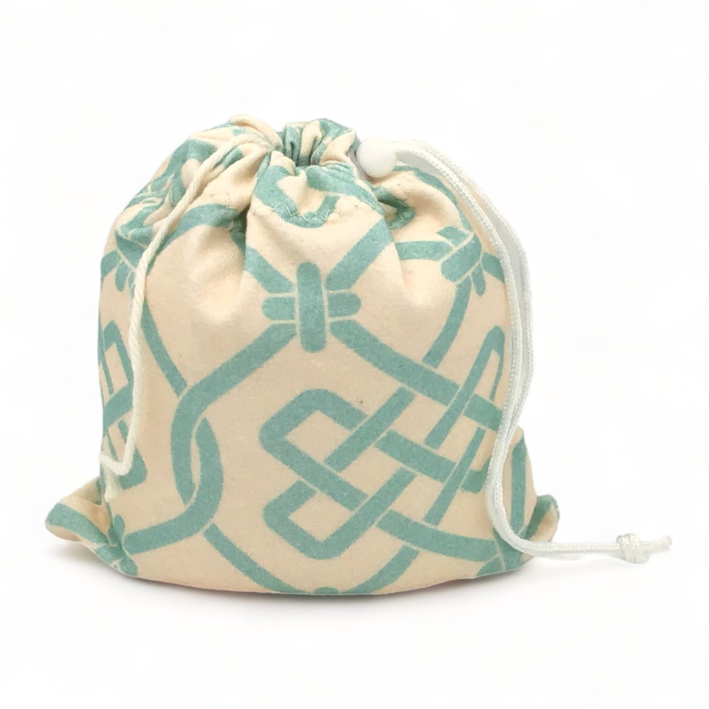 Celtic Shield Knot in Robin's Egg Blue on Yellow