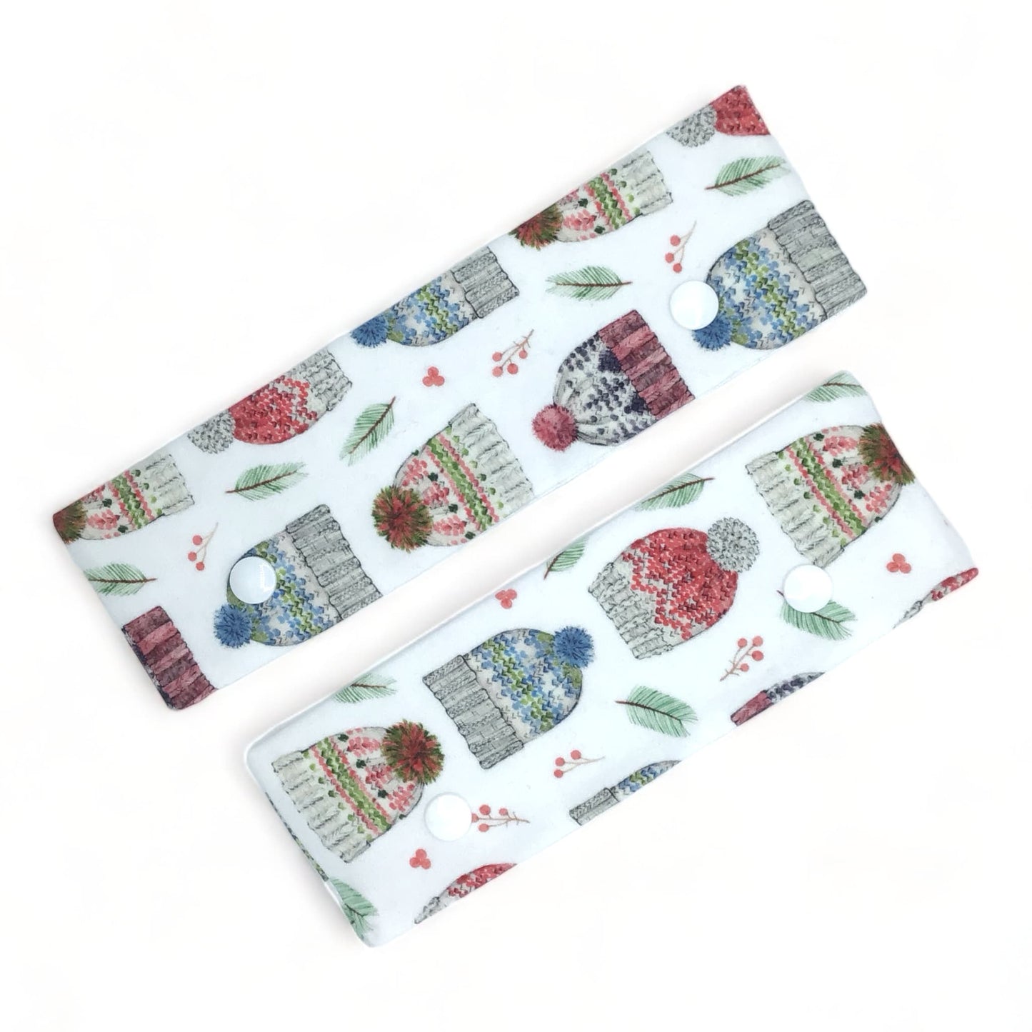 DPN (double pointed needle) holder for sock knitting with knitted winter hat design