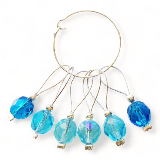 Aqua Stitch Markers