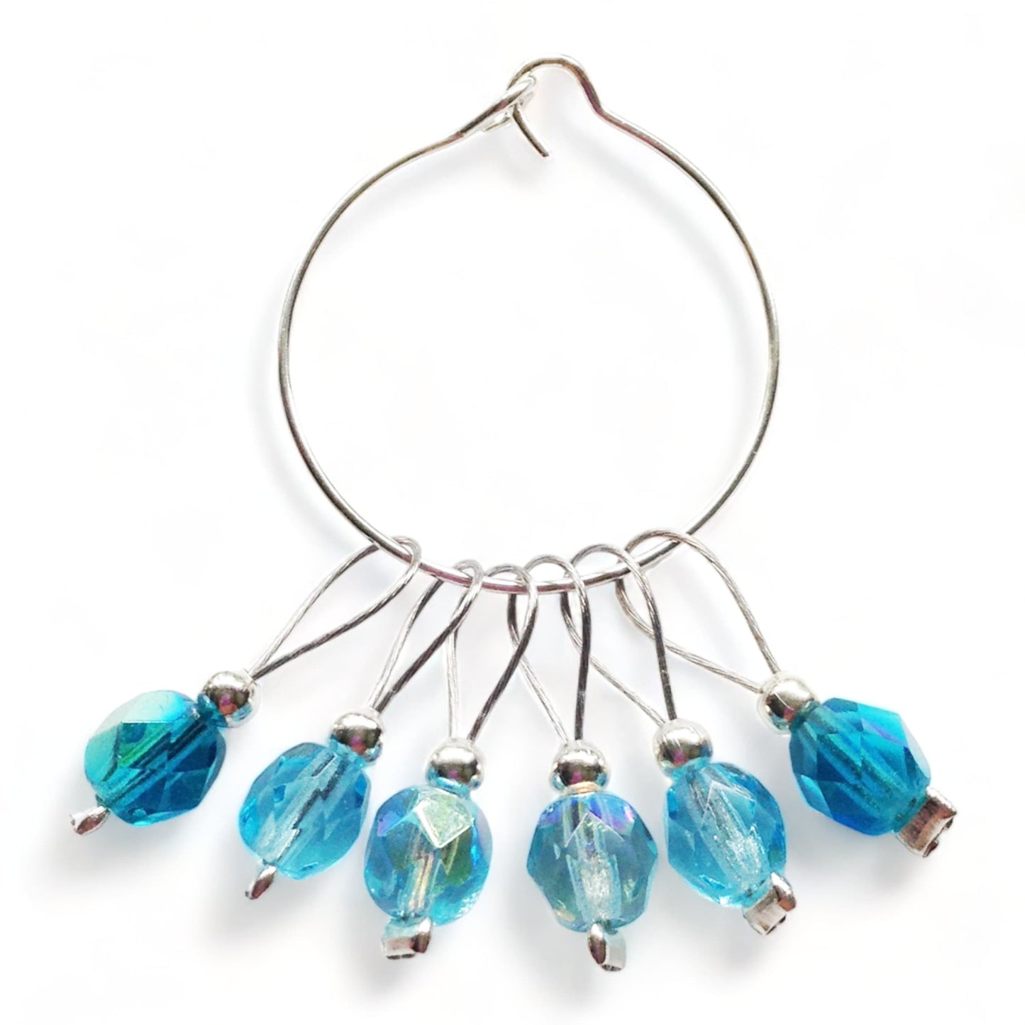 Aqua Stitch Markers