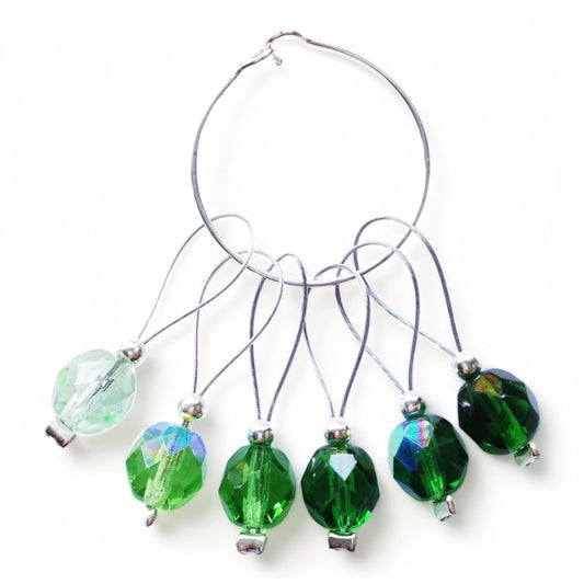 Green Ombre Stitch Markers