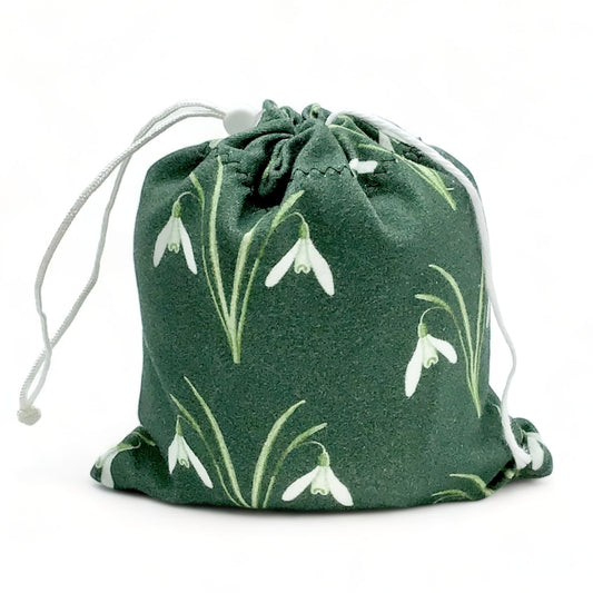 Snowdrops on Dark Green